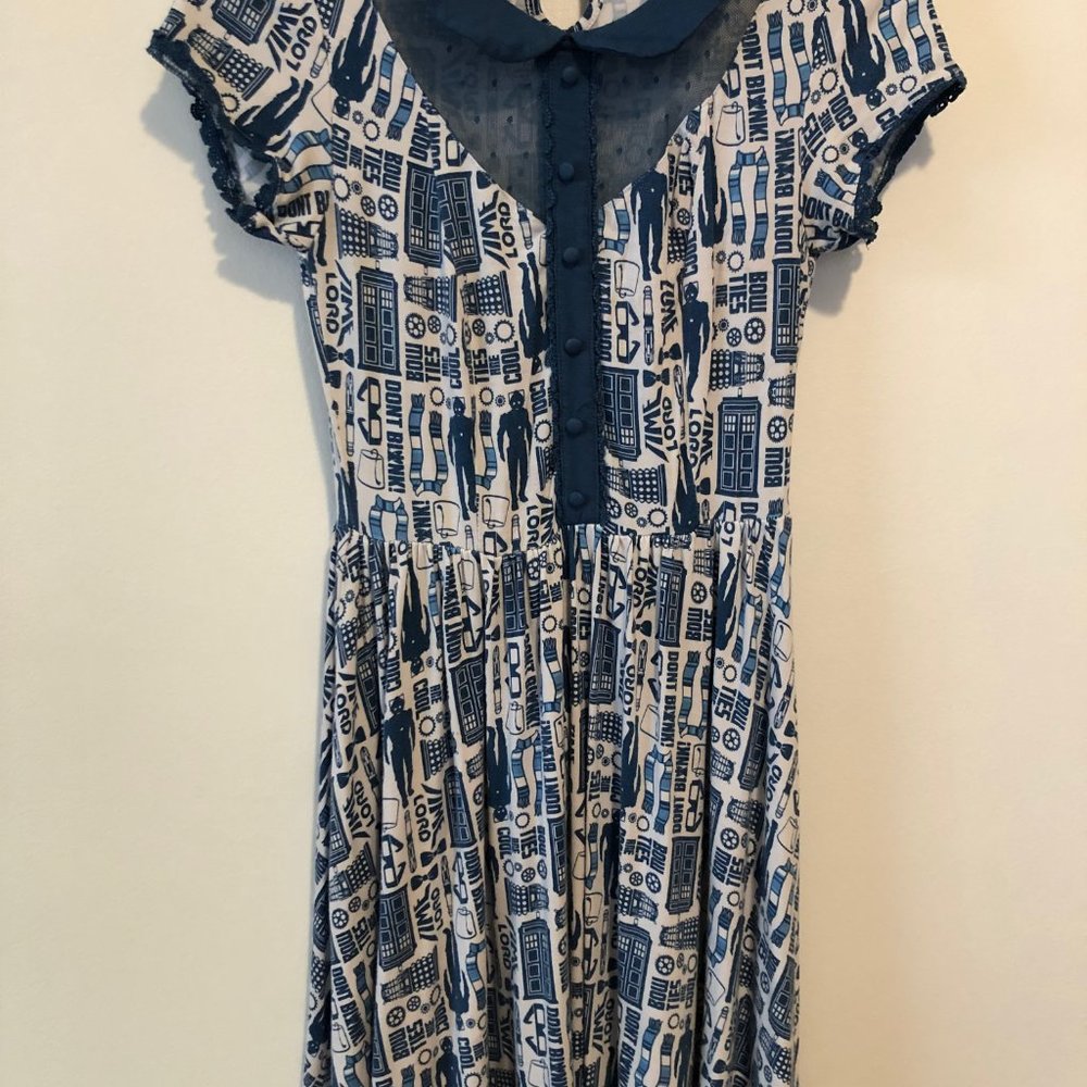Small TARDIS Dress, Hot Topic, Blue and White